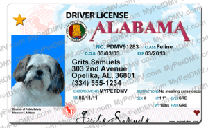 Alabama Pet ID - Official Dog License with Photo