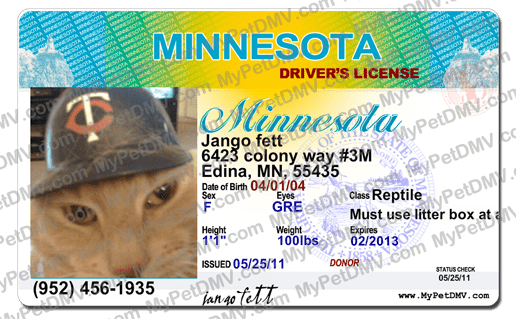 Pet Licenses for State Minnesota