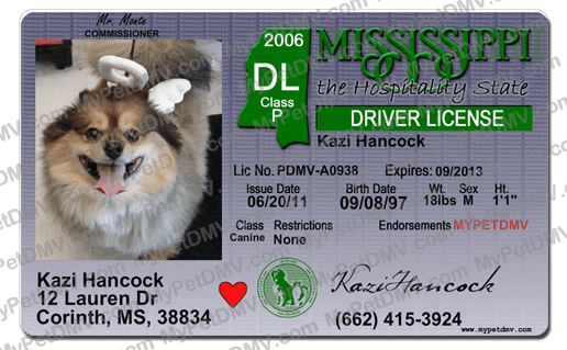 Pet Licenses for State Mississippi