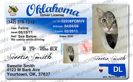 Pet Licenses for State Oklahoma