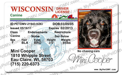 Pet Licenses for State Wisconsin