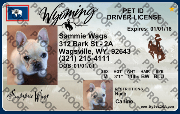 Pet Licenses for State Wyoming
